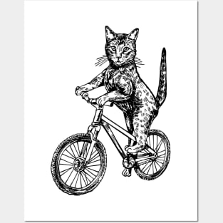 SEEMBO Cat Cycling Bicycle Bicycling Riding Bike Fun Biking Posters and Art